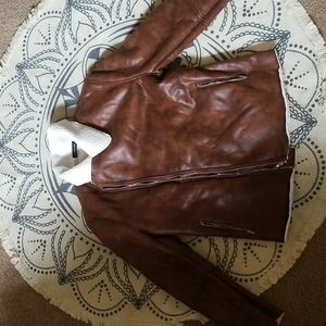 NWOT Manvelous XXL Faux Leather Moto Jacket